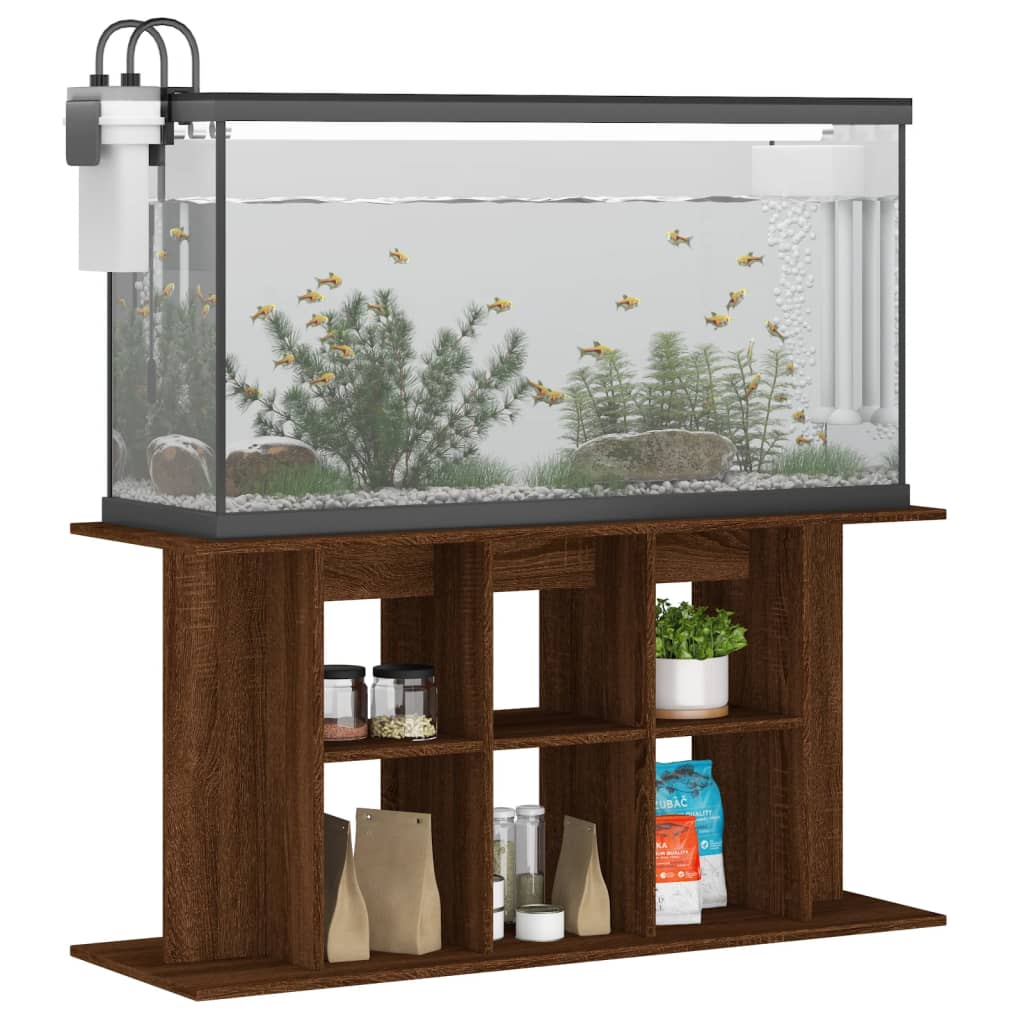 VIDAXL Aquarium Standard 120x40x60 cm verarbeitete Holzbraune -Eichenfarbe