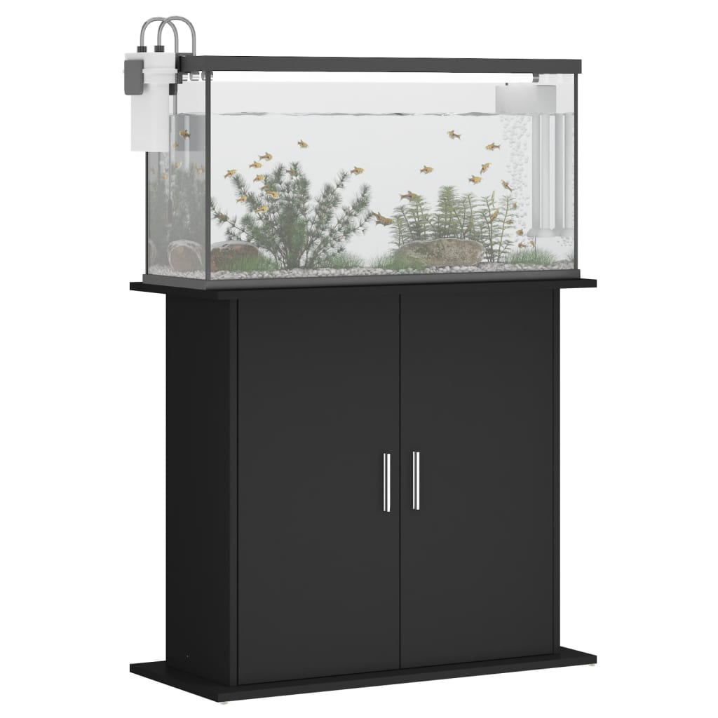 Vidaxl Aquarium Standard 81x36x73 cm bearbetad trästlack