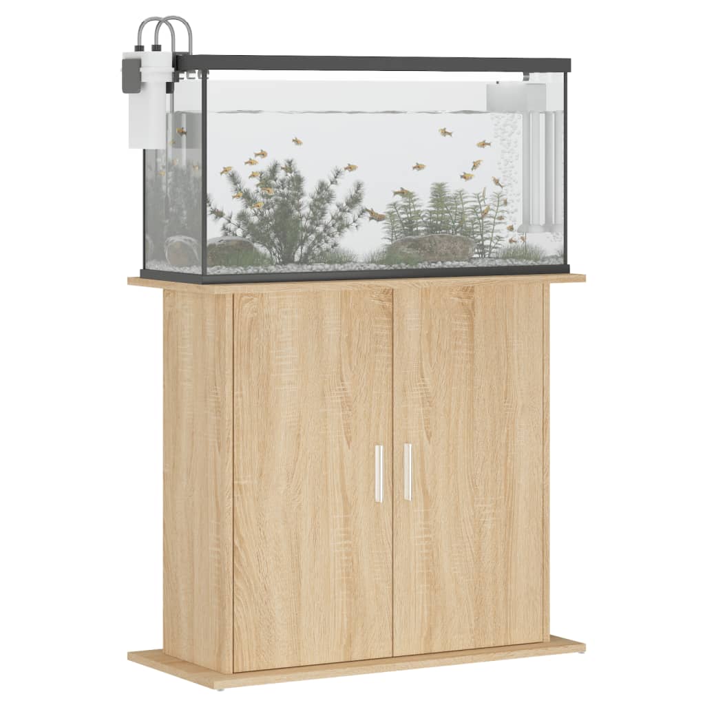 Estándar de Aquarium Vidaxl 81x36x73 cm de madera procesada sonoma de roble coloreado