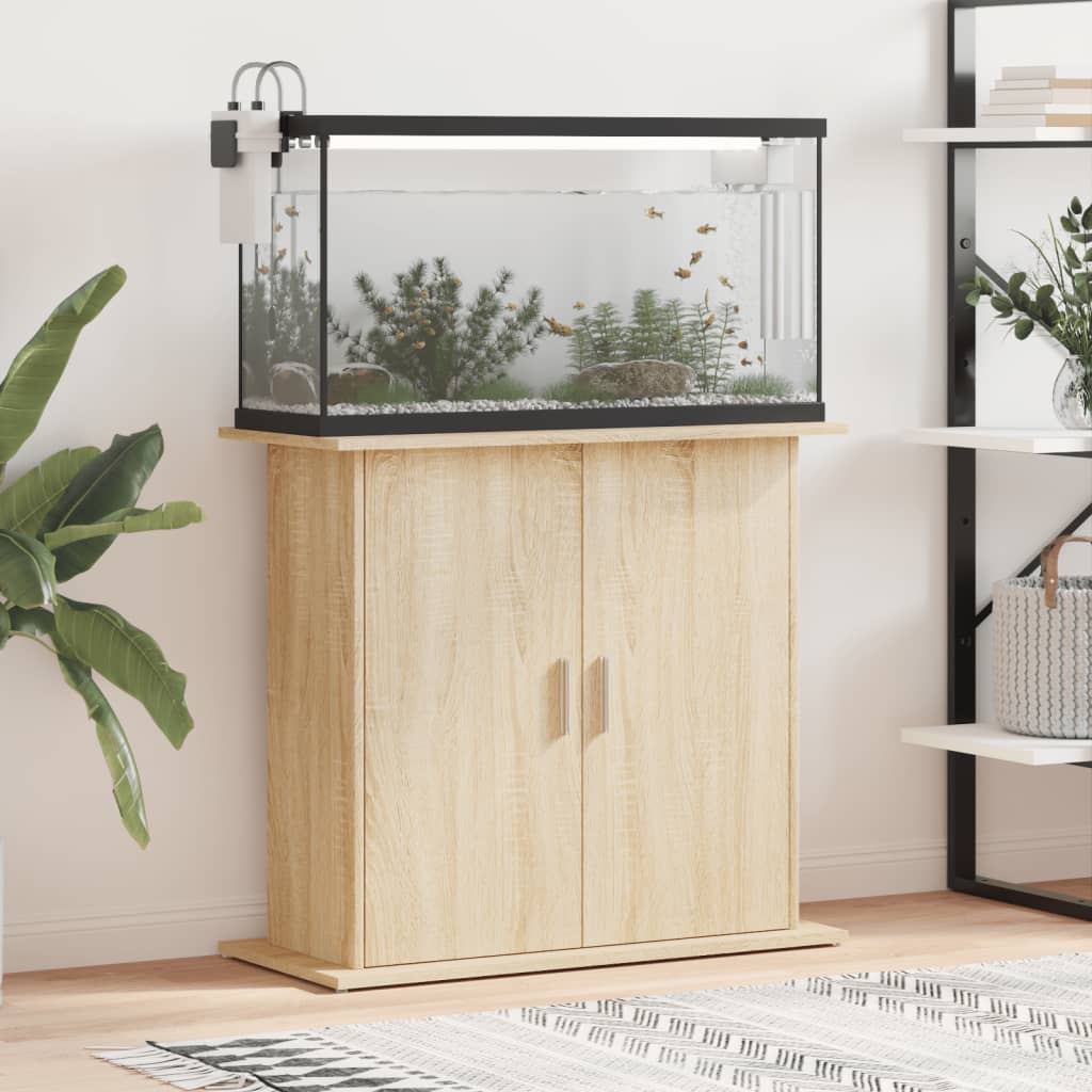 Vidaxl Aquarium Standard 81x36x73 cm Oak Sonoma Elaborato Colorato