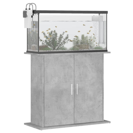 Vidaxl aquariumstandaard betongrijs 81x36x73 cm bewerkt hout