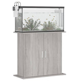 Vidaxl Aquarium Standard 81x36x73 cm bearbetad trägrå sonoma ek