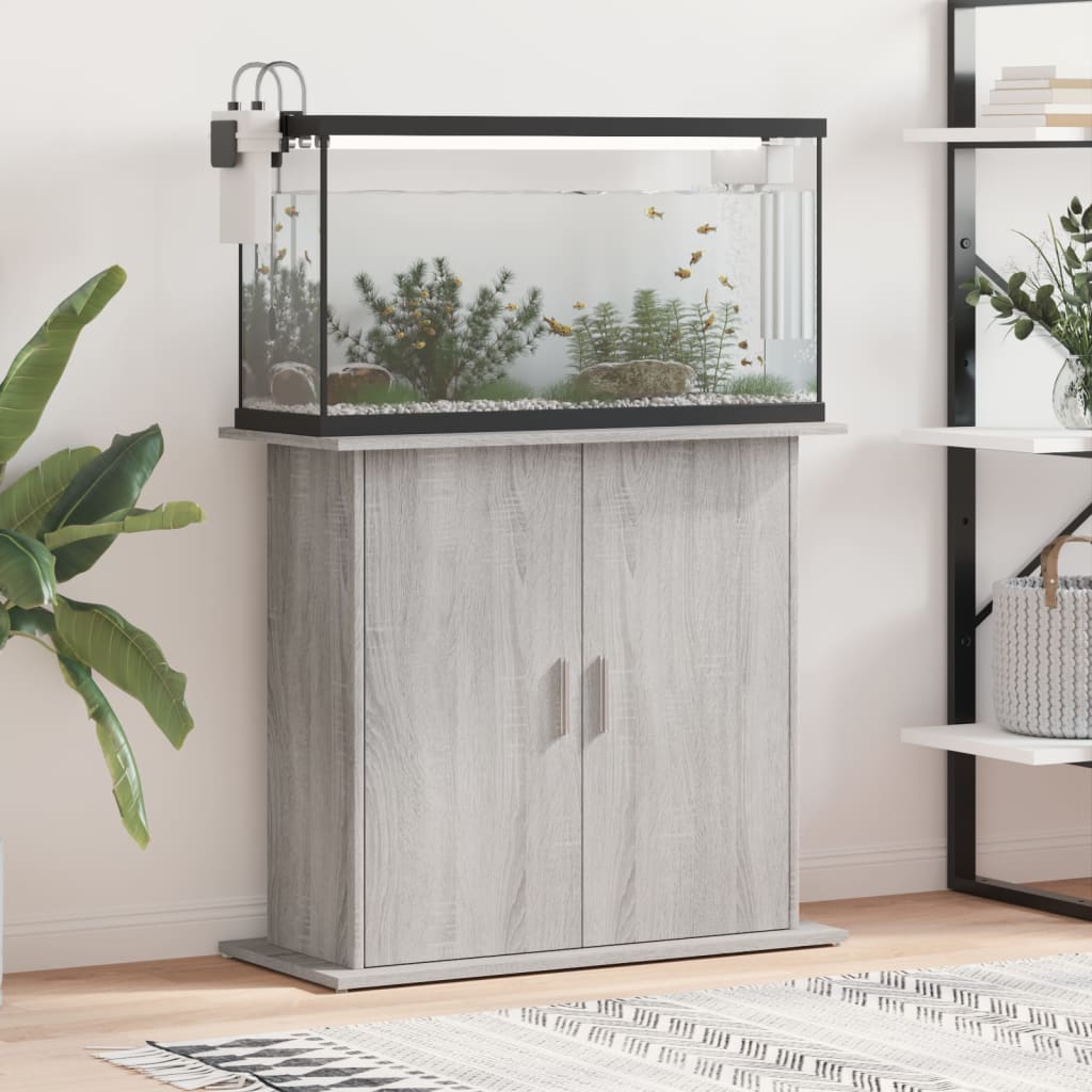 Vidaxl Aquarium Standard 81x36x73 cm Oak Sonoma Grey Elaborato