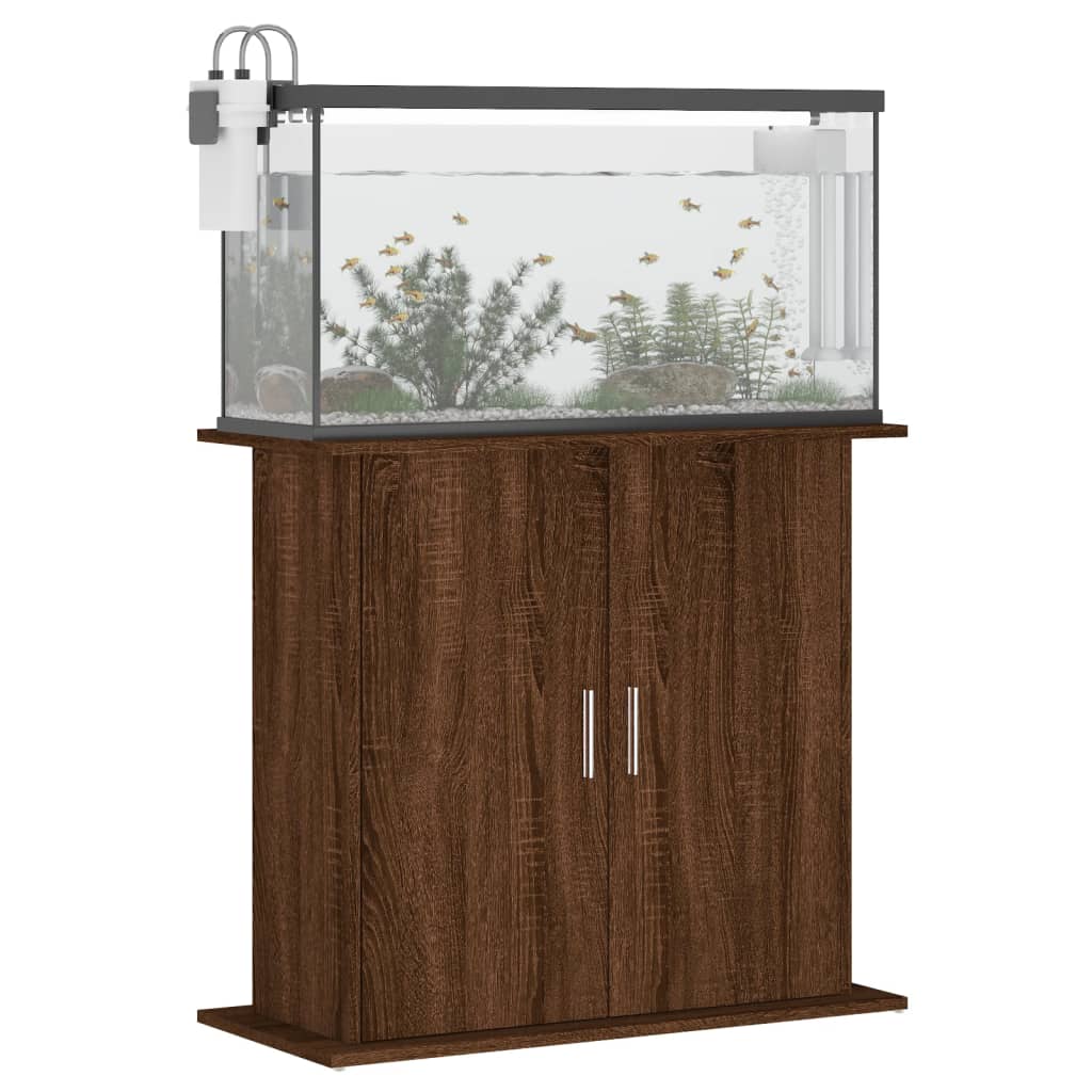 Vidaxl Aquarium Standard 81x36x73 cm Color de roble de madera procesada