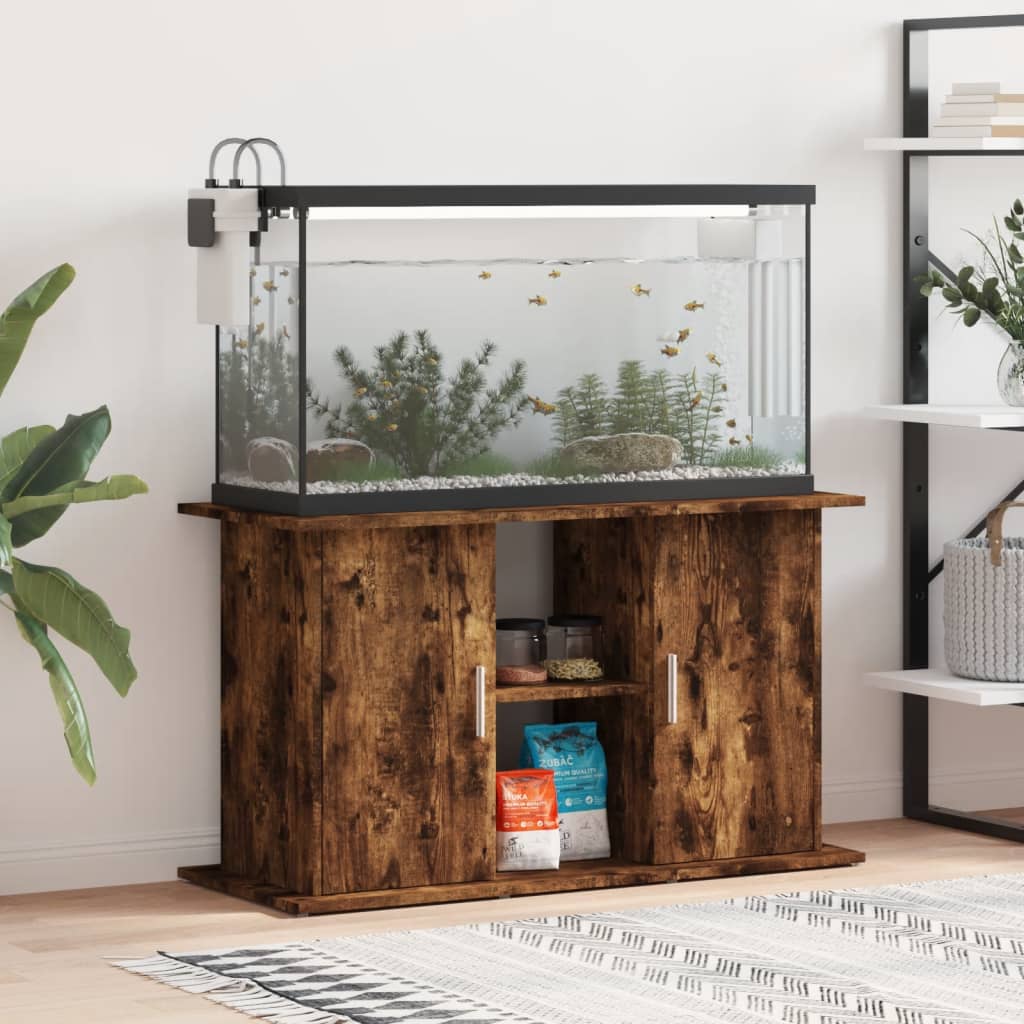 VIDAXL Aquarium Standard 101x41x58 cm Behandlet tre røkt eikfarge