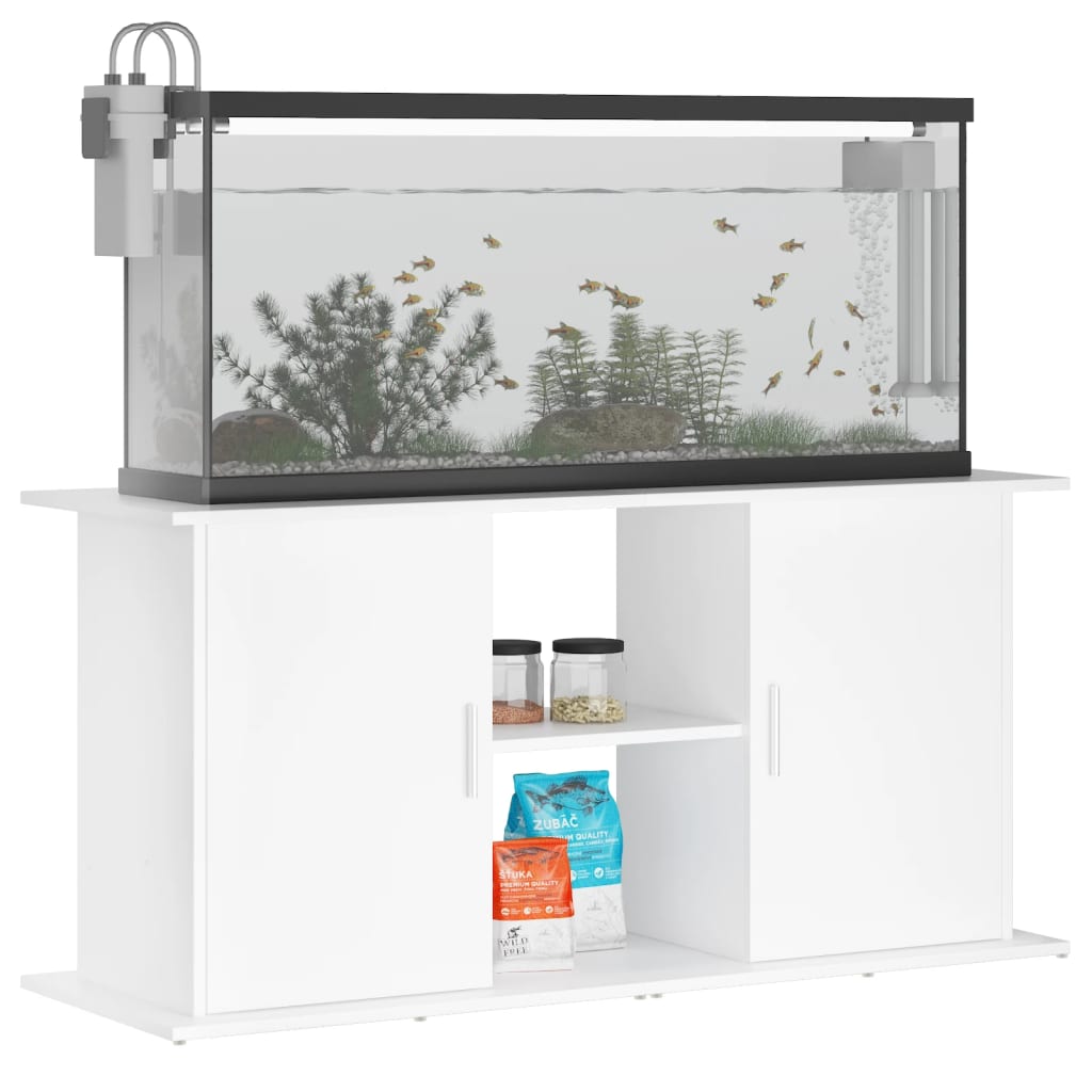 Vidaxl Aquarium Standard 121x41x58 cm zpracované dřevo bílé