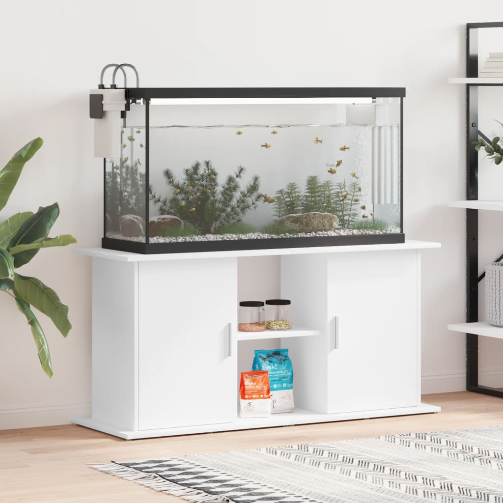 Vidaxl Aquarium Standard 121x41x58 cm veraarbecht Holzwäiss