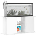 Estándar de Aquarium Vidaxl 121x41x58 cm de madera procesada de alto brillo blanco