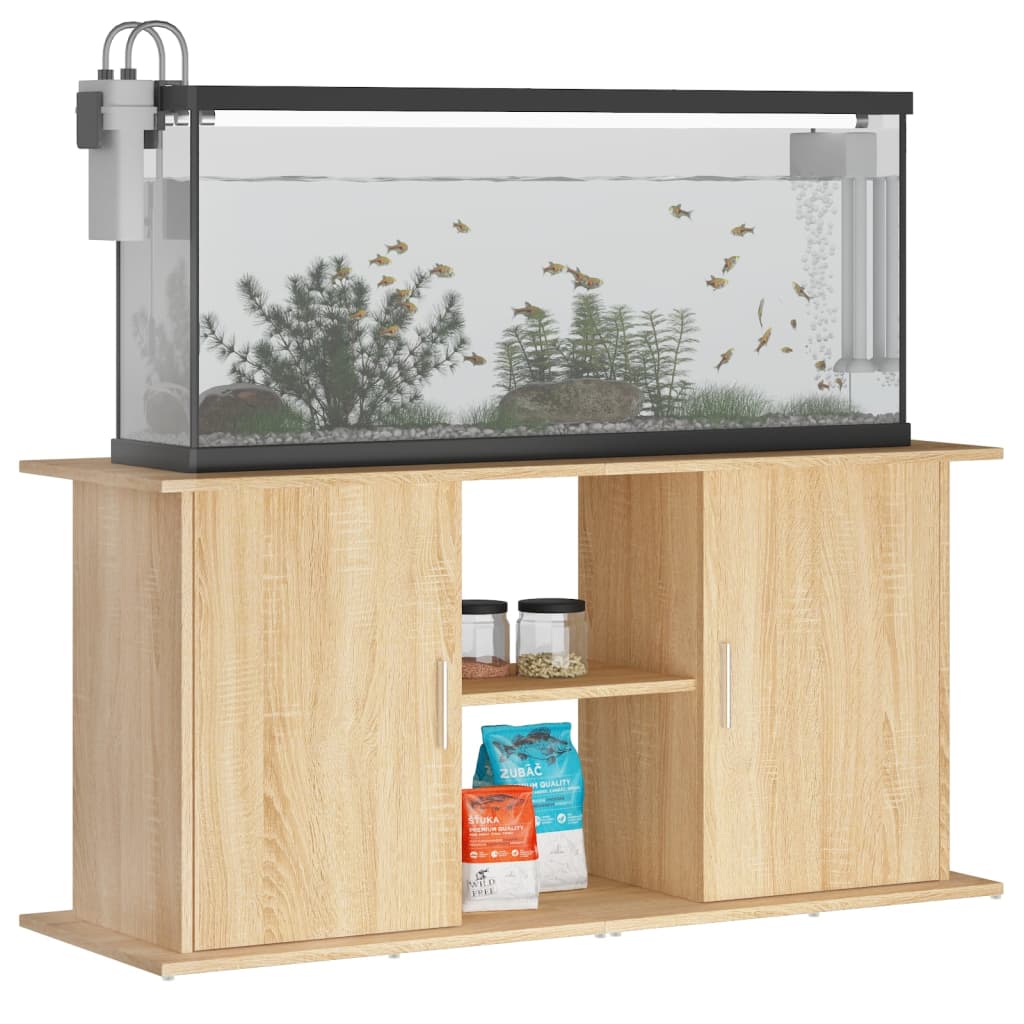 Vidaxl Aquarium Standard 121x41x58 cm Predelani les Sonoma Oak obarvano