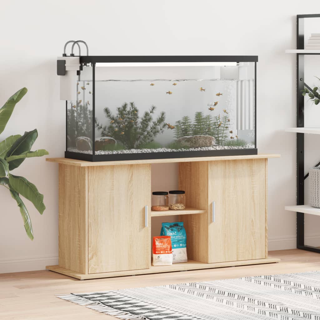 Vidaxl Aquarium Standard 121x41x58 cm Predelani les Sonoma Oak obarvano