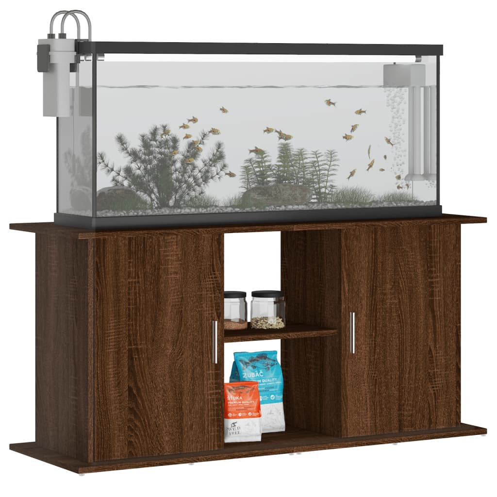 Vidaxl Aquarium Standard 121x41x58 cm forarbejdet træbrun eg farve