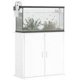 Estándar de Aquarium de Vidaxl 81x36x73 cm de madera procesada de alto brillo blanco