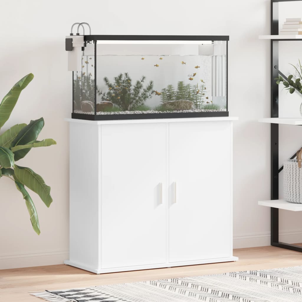 Vidaxl Aquarium Standard 81x36x73 cm Processed wood High gloss white