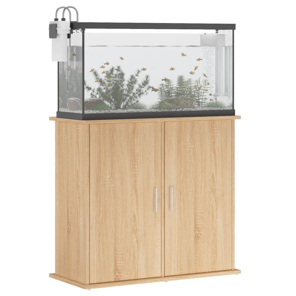 VIDAXL Aquarium Standard 81x36x73 cm Behandlet tre Sonoma eik Farget