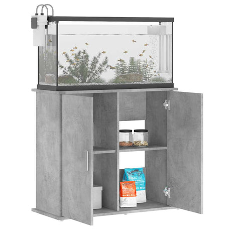 Vidaxl aquariumstandaard betongrijs 81x36x73 cm bewerkt hout