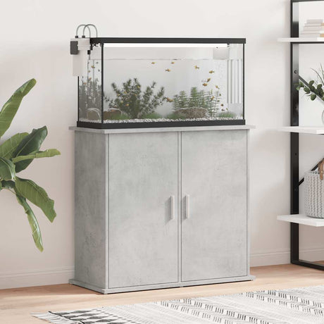 Vidaxl aquariumstandaard betongrijs 81x36x73 cm bewerkt hout