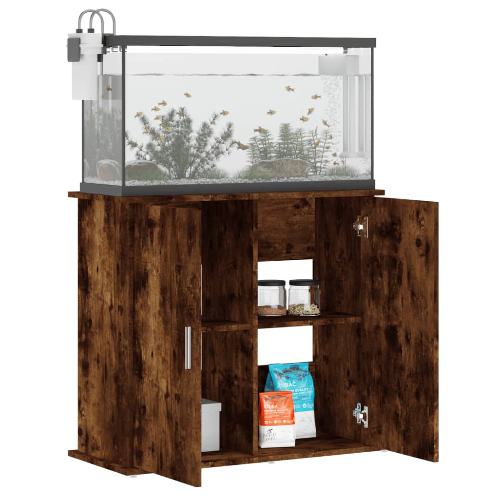 Vidaxl Aquarium Standard 81x36x73 cm Processed wood Bloked oak colored