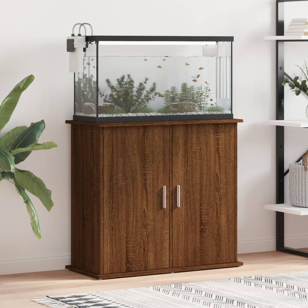 Vidaxl Aquarium Norm 81X36x73 CM verschafft Holzbroch Oakfaarf