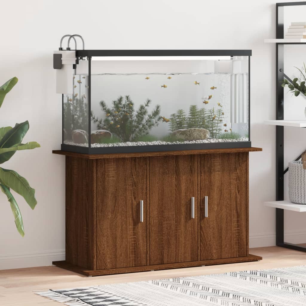 Vidaxl Aquarium Standard 101x41x58 cm Color de roble de madera procesada