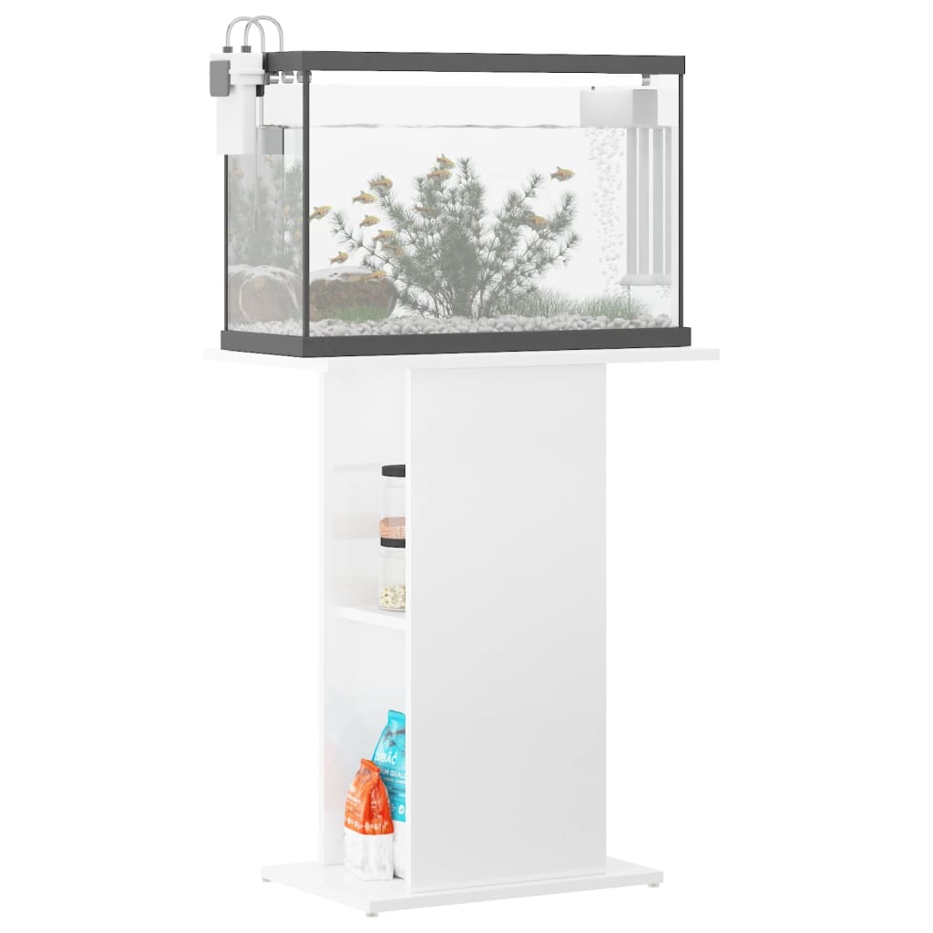 Vidaxl Aquarium Standard 60.5x36x72.5 cm de madera procesada de alto brillo blanco