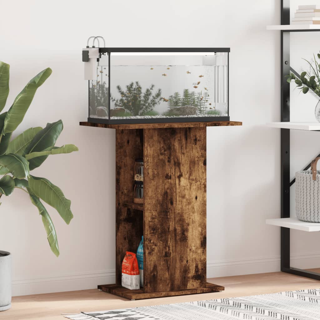 Vidaxl Aquarium Standard 60.5x36x72,5 cm chêne fumé en bois transformé