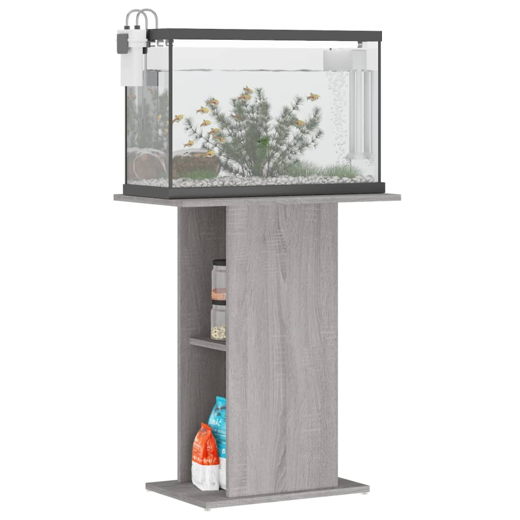 Vidaxl Aquarium Standard 60,5x36x72,5 cm bearbetad trägrå sonoma