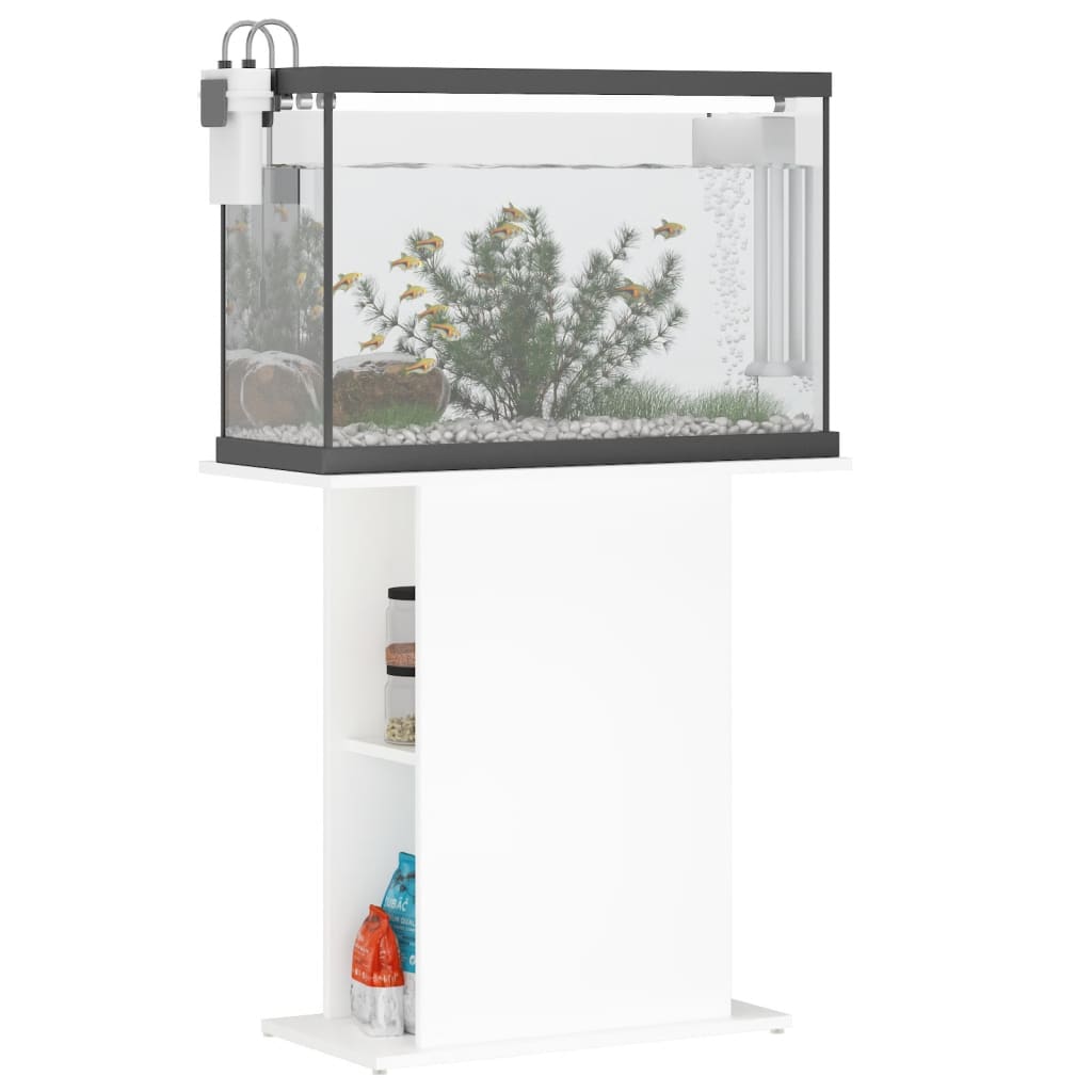 Vidaxl Aquarium Standard 75x36x72.5 cm przetworzony drewniany biały