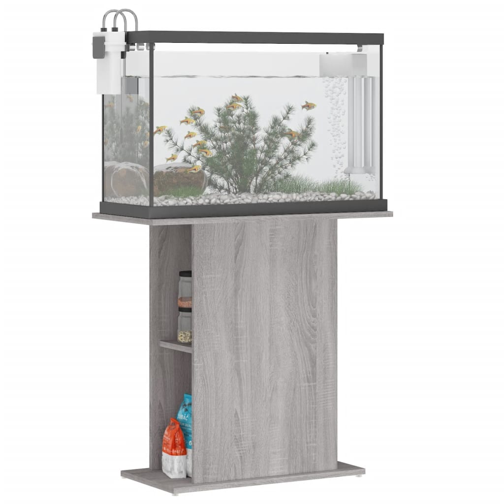 Vidaxl Aquarium Standard 75x36x72,5 cm Sonoma grigio in legno trasformato