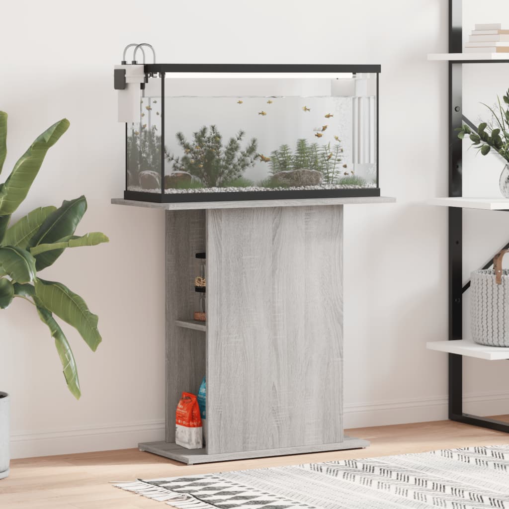 Vidaxl Aquarium Standard 75x36x72,5 cm Sonoma grigio in legno trasformato