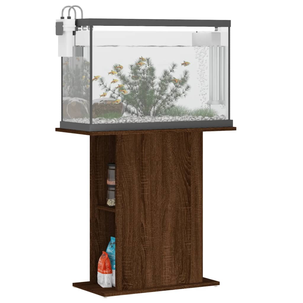 VIDAXL Aquarium Standard 75x36x72,5 cm Behandlet trebrun eikfarge