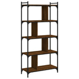 Vidaxl boekenkast 5-laags 76x32x158 cm bewerkt hout bruin eikenkleur