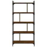 Vidaxl boekenkast 5-laags 76x32x158 cm bewerkt hout bruin eikenkleur