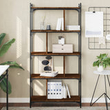 Vidaxl boekenkast 5-laags 76x32x158 cm bewerkt hout bruin eikenkleur