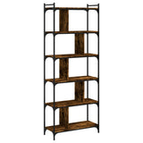 Vidaxl boekenkast 6-laags 76x32x192 cm bewerkt hout gerookt eikenkleur