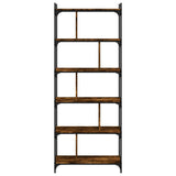 Vidaxl boekenkast 6-laags 76x32x192 cm bewerkt hout gerookt eikenkleur