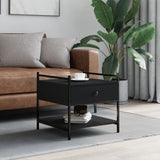 Vidaxl salontafel 50x50x50 cm bewerkt hout zwart