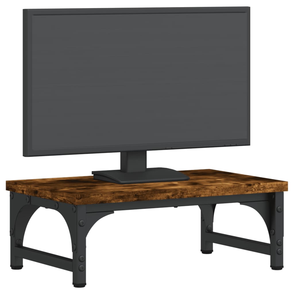 Vidaxl Monitor Standard 37x23x14 cm de madera procesada de roble ahumado