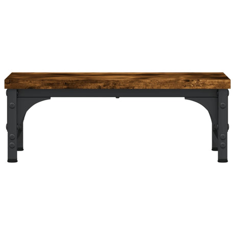 Vidaxl monitorstandaard 37x23x14 cm bewerkt hout gerookt eikenkleurig