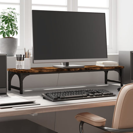 Vidaxl monitorstandaard 85x23x15,5 cm bewerkt hout gerookt eikenkleur