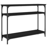 Vidaxl wandtafel 100x29x75 cm bewerkt hout zwart