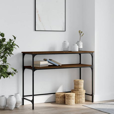 Vidaxl wandtafel 100x35,5x75 cm bewerkt hout bruin eikenkleur