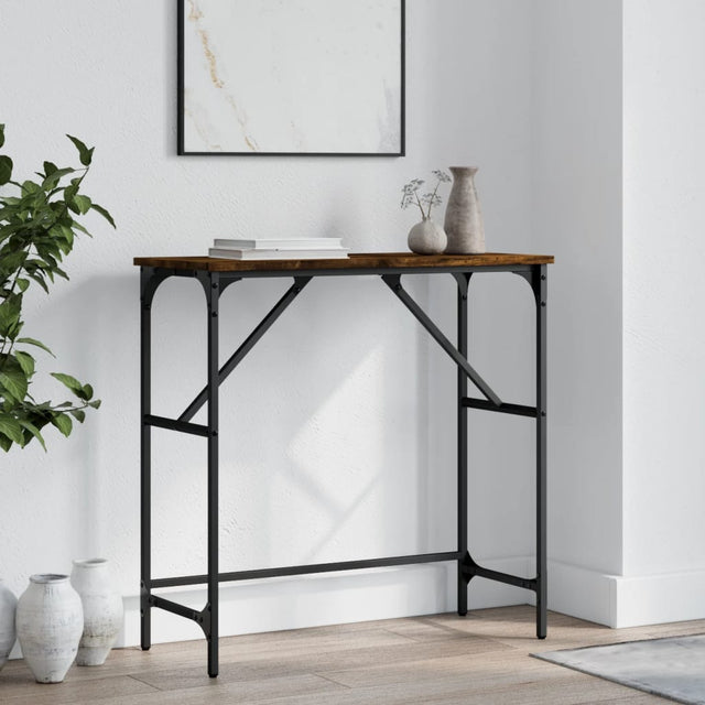 Vidaxl wandtafel 75x32x75 cm bewerkt hout gerookt eikenkleurig