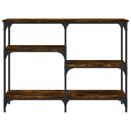 Vidaxl wandtafel 102x29x75 cm bewerkt hout gerookt eikenkleurig