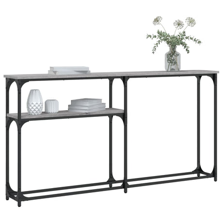 Vidaxl wandtafel 145x22,5x75 cm bewerkt hout grijs sonoma eikenkleurig
