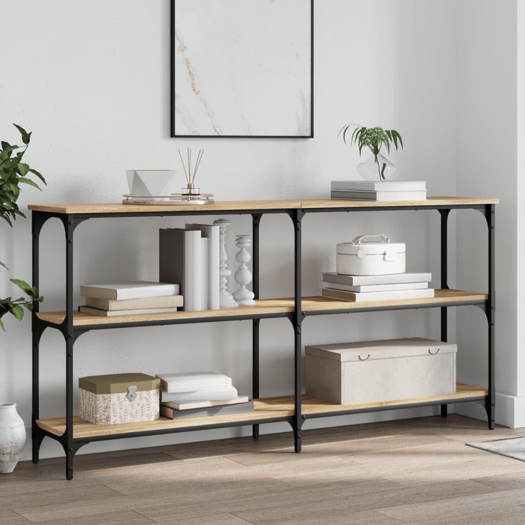 Vidaxl wandtafel 150x29x75 cm bewerkt hout sonoma eikenkleurig