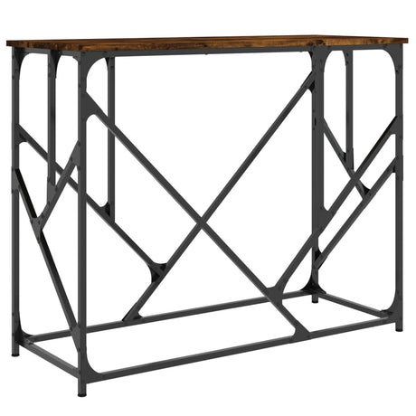 Vidaxl wandtafel 100x40x80 cm bewerkt hout gerookt eikenkleurig