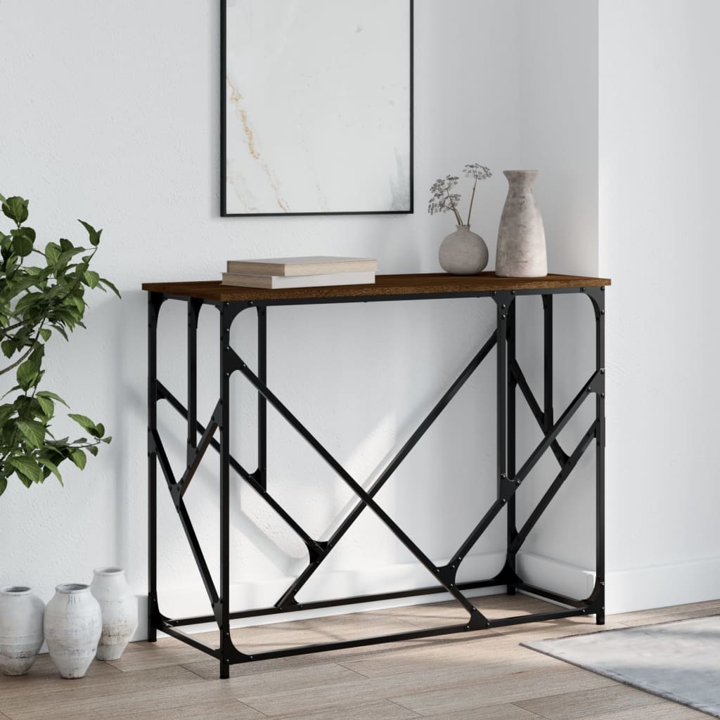 Vidaxl wandtafel 100x40x80 cm bewerkt hout bruin eikenkleur