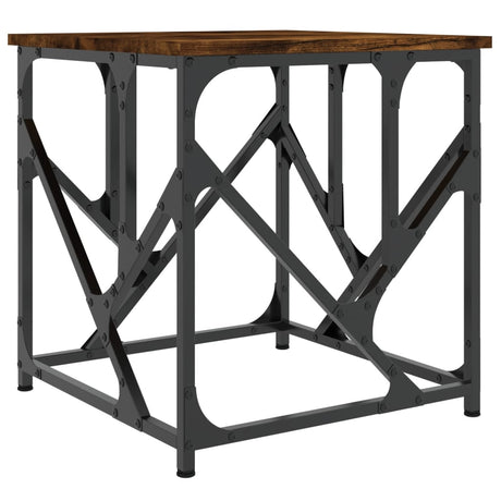Vidaxl salontafel 45x45x47,5 cm bewerkt hout gerookt eikenkleurig