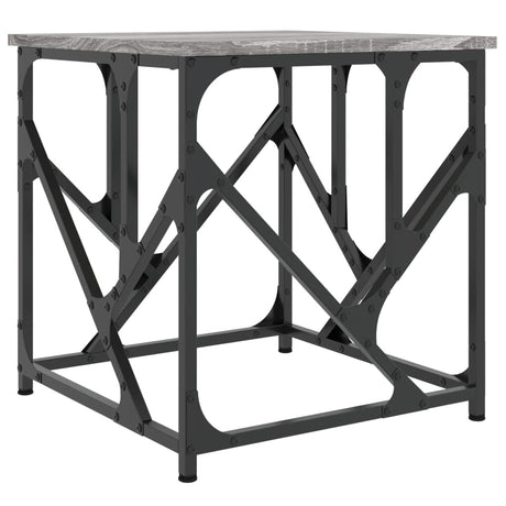 Vidaxl salontafel 45x45x47,5 cm bewerkt hout grijs sonoma