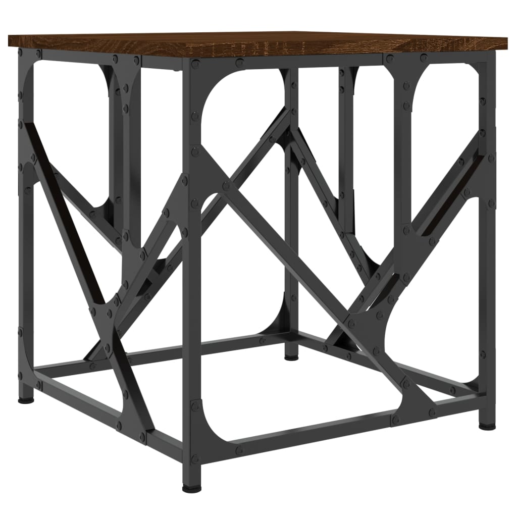 Vidaxl salontafel 45x45x47,5 cm bewerkt hout bruin eikenkleur